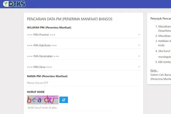 cara cek desil dtks