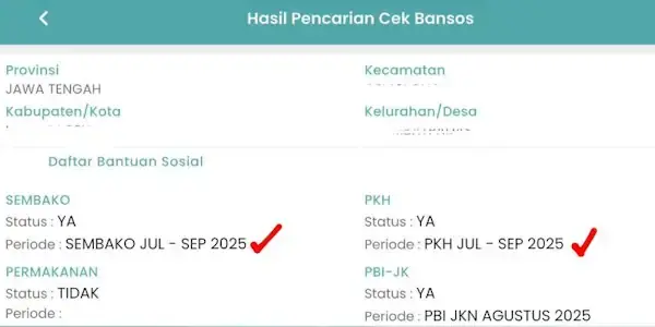 nik ktp penerima bansos pkh